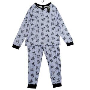 NEW Disney Women's L Mickey Mouse Cozy 2-Piece Pajama Set Long Sleeve & Jogger